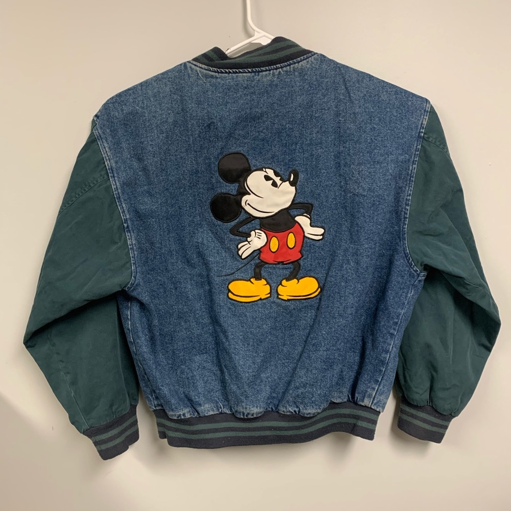 Vintage Genius Mickey Mouse Disney Denim Jacket L